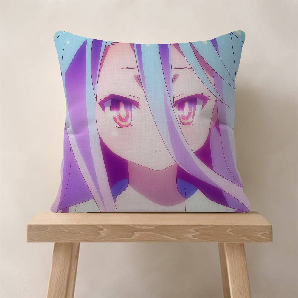 Аниме NO GAME NO LIFE Наволочка Подушка для дивана Декор для дома Подарок детям