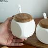 Набор банок для специй Nordic White Ceramic, кухонная банка для специй, креативная банка для хранения соли и перца, органайзер для домашнего хранения
