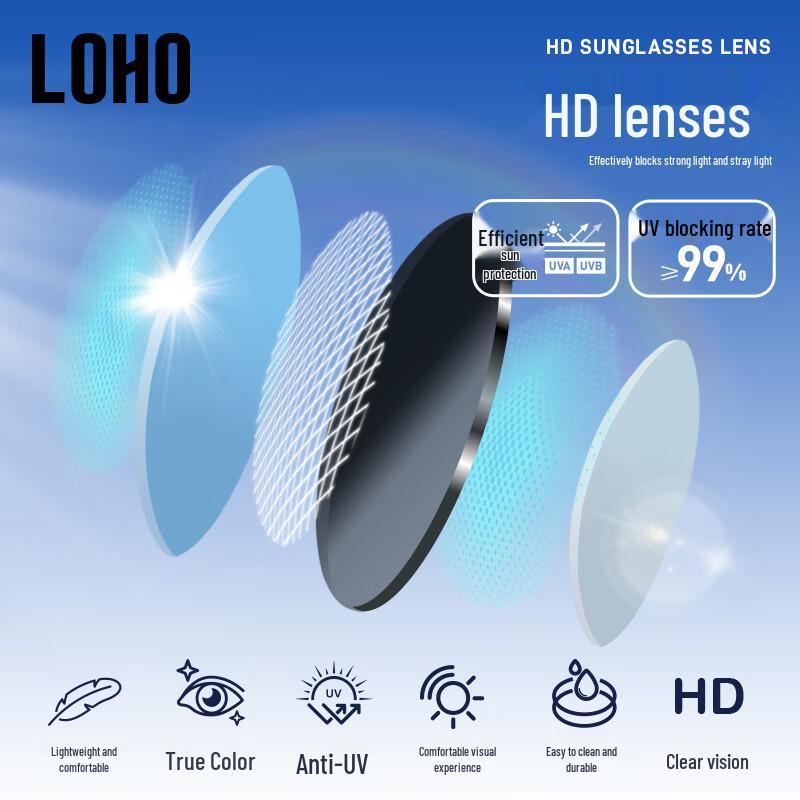 Складные поляризационные солнцезащитные очки LOHO UV400