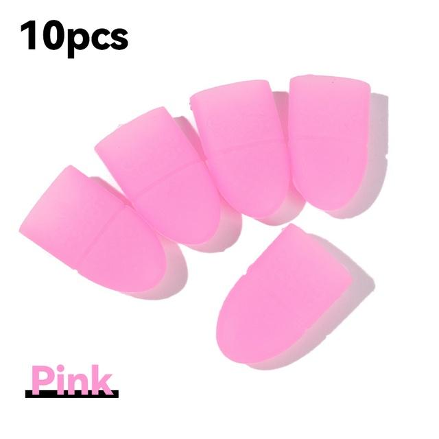 Зажим для лака для ногтей Soak Off Силиконовый колпачок УФ-гель для снятия лака Обертывания Обезжиривающее средство для кончиков пальцев Лак Маникюрный инструмент