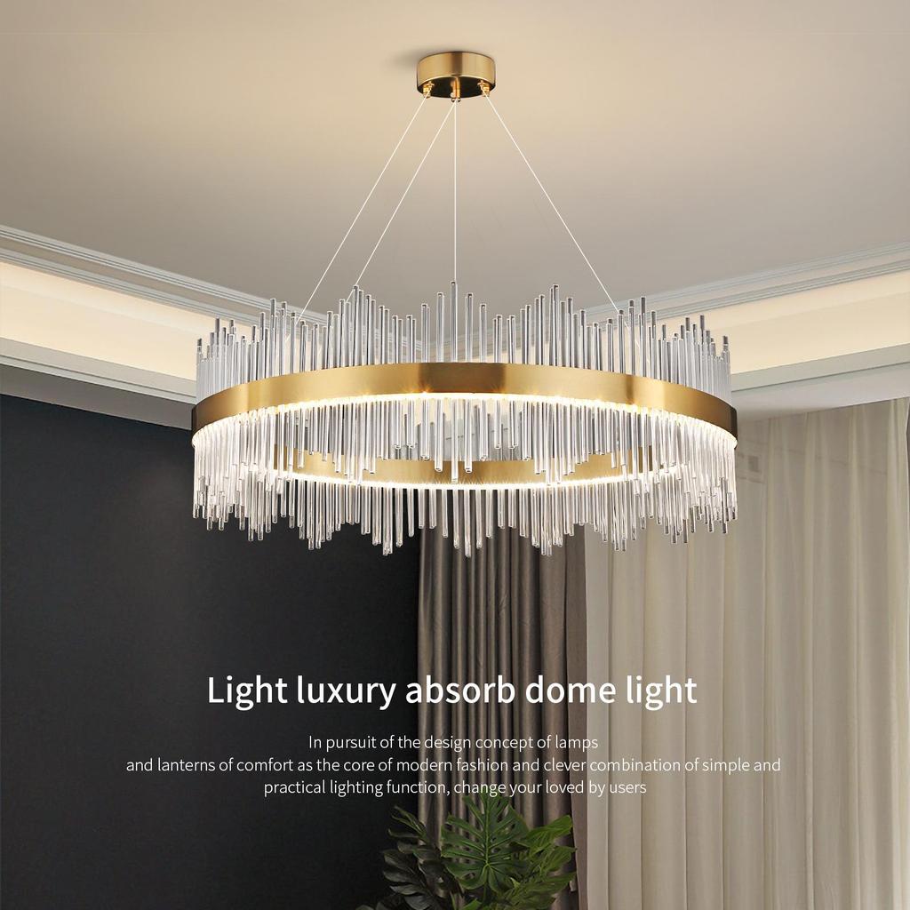 Роскошная хрустальная люстра в стиле постмодерн для гостиной, спальни или столовой — индивидуальный дизайн кольца