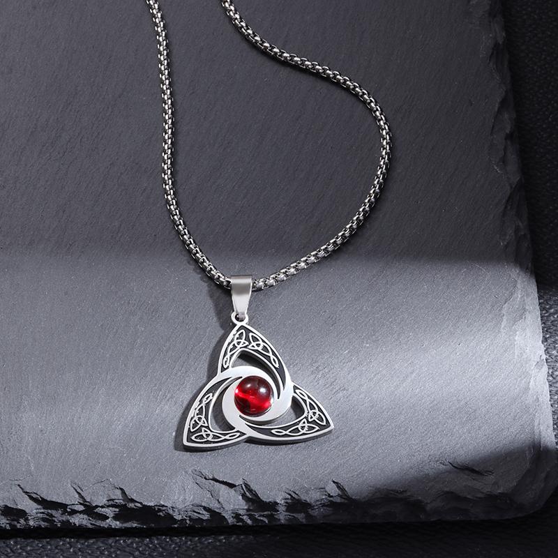 Классический Odin Trinity, скандинавские руны, алфавит, кулон из нержавеющей стали, ожерелье для мужчин, амулет, ведьма, ювелирные изделия с кельтским узлом