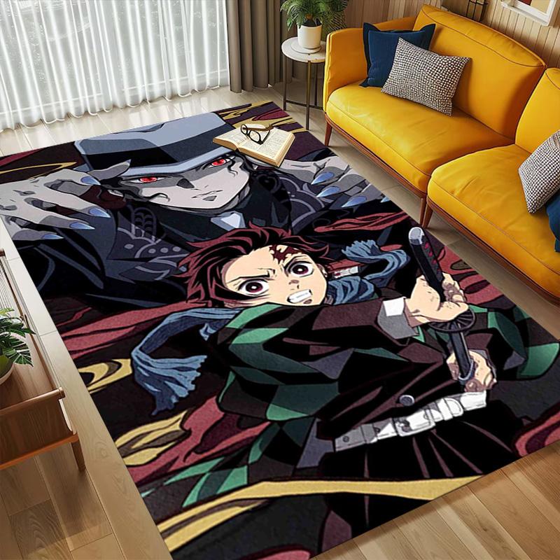 Demon Slayer Living Room Nonslip Area Rug Soft Carpet For Bedroom Game Playroom Sofa Office Home Decor Doormat Christmas Gift C9302392