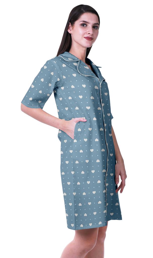 Moomaya Женская ночная рубашка для сна с принтом ночная рубашка-S-XXL