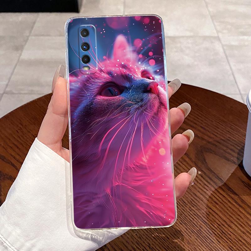 Jelly Casing For VIVO Y70S / IQOO U1 Fundas Capa Clear Silicone Soft TPU Back Cover Cute Cat Rabbit Heart Protective Case Coque
