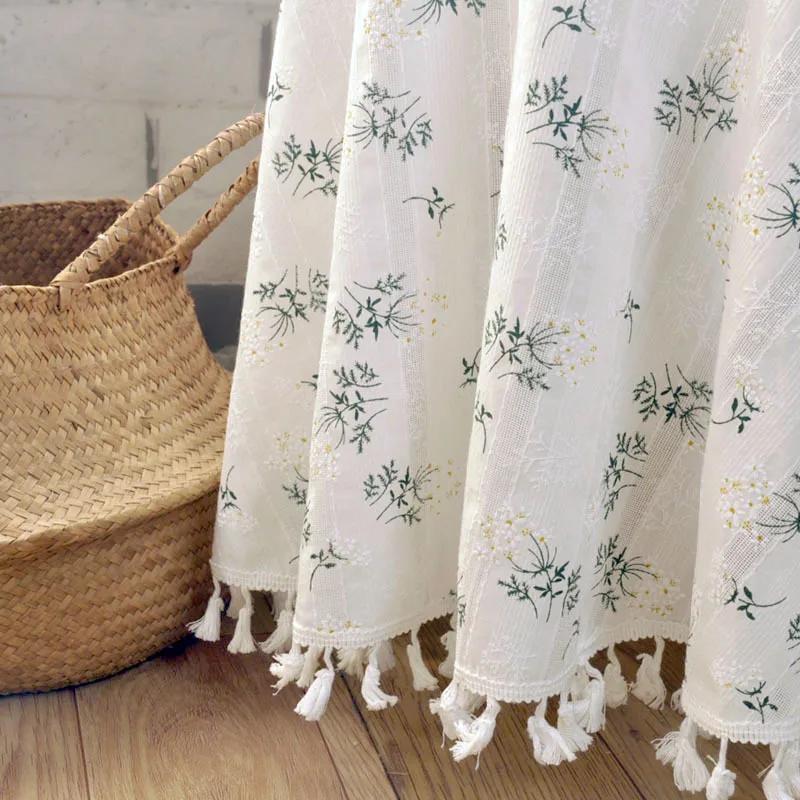 Белая сиреневая скатерть с цветочным принтом, прямоугольная цветочная ткань, скатерть, моющаяся крышка чайного столика для кухни, пикника, обеденные украшения