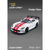 1/24 Dodge Viper ACR SRT Модель спортивного автомобиля из сплава Литой металл Гоночные автомобили для трека Модель автомобиля Звук и свет Детская игрушка Подарок