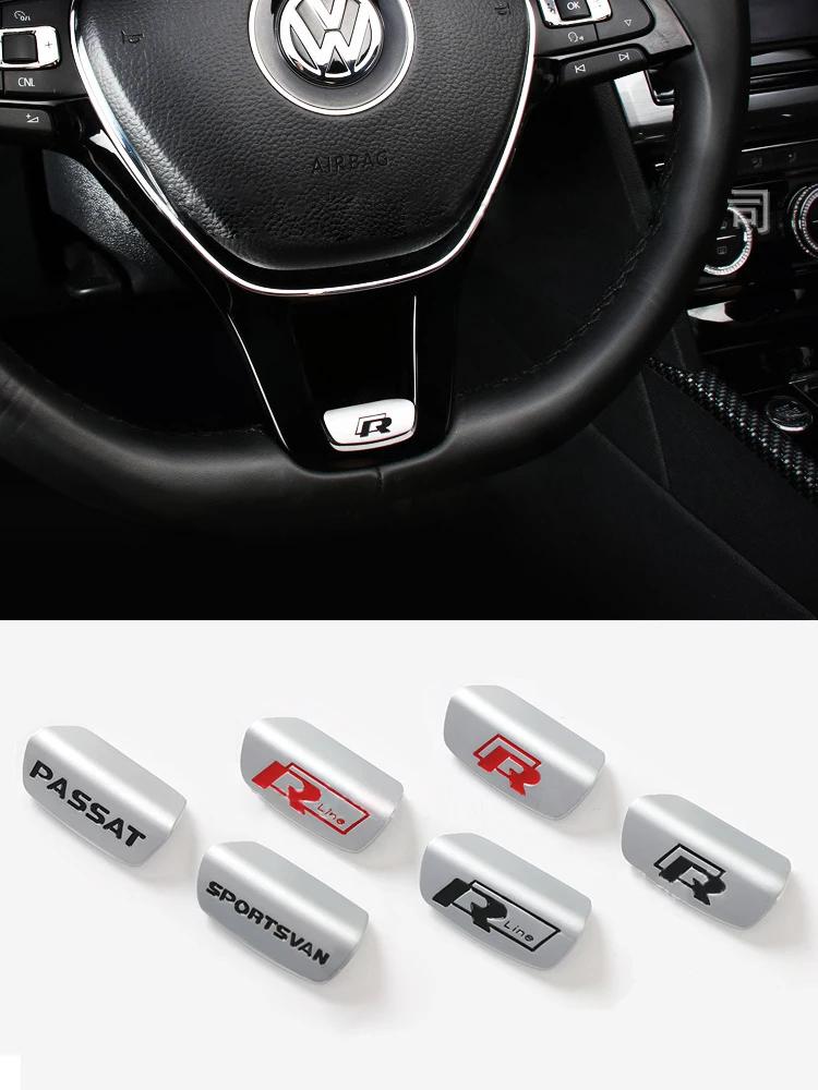 EPYFH1 VW 2026 Hot 3D Metal R R line GTI Badge Steeling Wheel Cover Stickers Car Styling For VW Golf GTI Sportsvan Sagitar Magotan B8 T
