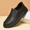 Fashion Genuine Leather Mens Casual Shoes Breathable Hollow Out Loafers New Fashion Handmade Hiking Shoes Retro Leisure Walking Footwear