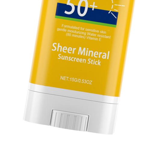 Минеральный солнцезащитный стик SPF 50 для лица и тела 3,4 унции Защитный стержень для чувствительной кожи Некомедогенный водонепроницаемый солнцезащитный крем Уход за кожей Увлажняющий