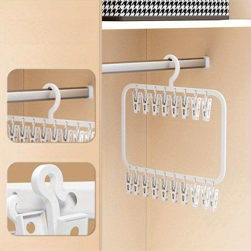 Прочная пластиковая бесшовная вешалка для одежды для домашнего гардероба, бесшовная ветрозащитная вешалка для носков и носков