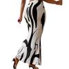 Женская юбка-карандаш с высокой талией, облегающая, в стиле русалки, с принтом зебры, в европейско-американском стиле