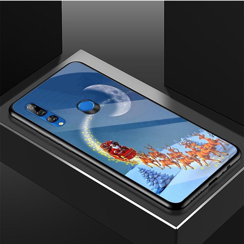 Чехол из закаленного стекла с Рождеством для Huawei Honor 8X9 10i 20i 20Lite 20Pro 30 Pro