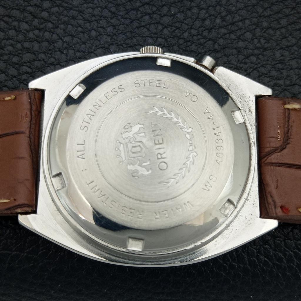 АВТОМАТИЧЕСКИЕ 46941 ВИНТАЖНЫЕ ORIENT CRYSTAL ЯПОНИЯ МУЖСКИЕ ЧАСЫ С БЕЛЫМ ЦИФЕРБЛАТОМ a704883-1