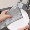 Thickened Metal Wire Silver Wire Dishcloth Kitchen And Household Dishwashing Cloth No Damage To The Pot Dishwashing Wire Dishclo