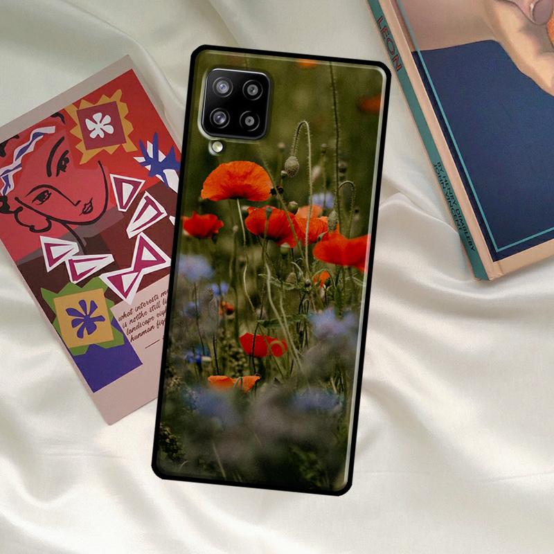 Poppy Flower Bloom Case For Samsung Galaxy A73 A53 A33 A23 A13 A51 A71 A12 A22 A32 A42 A52 A14 A34 A54 Cover
