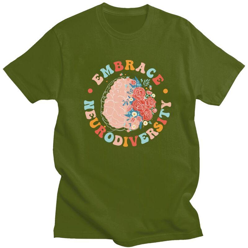 Embrace Neurodiversity Autism Awareness T Shirt Unisex Short Sleeves Casual Graphic Clothing Summer Style Pure Cotton Camisetas