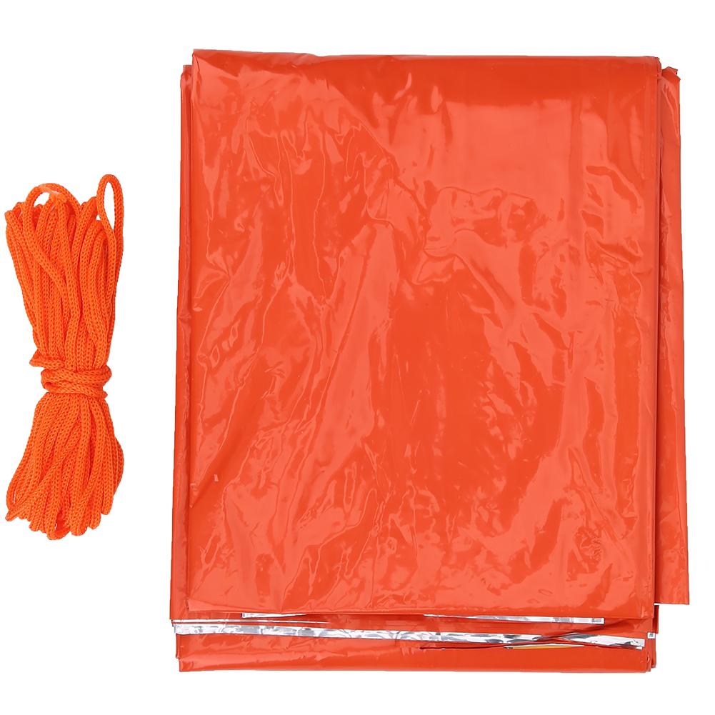 Палатка для кемпинга на открытом воздухе, переносная, полиэтиленовая, спальный мешок, сохраняющий тепло, устойчивый к разрывам, оранжевый, оранжевый, палатка