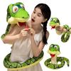 Creative Cartoon Snake Plush Doll Pillow Super Soft Green Long Snake Reptile Plush Toy Home Decor Gift for Boys and Girls