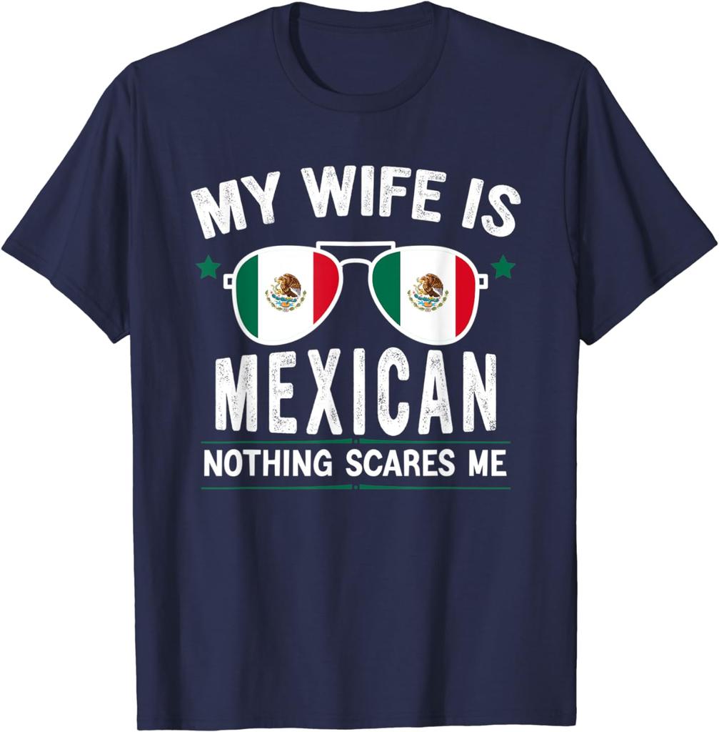 Unisexs Funny My Wife Is Mexican Proud Husband Mexico Heritage TShirt