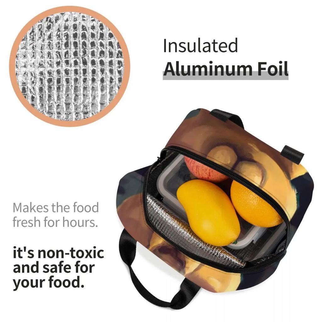 Изолированная сумка для обеда с изображением капибары для женщин, многоразовая термосумка для животных, домашних животных, ланч-бокс для пляжа, кемпинга, путешествий