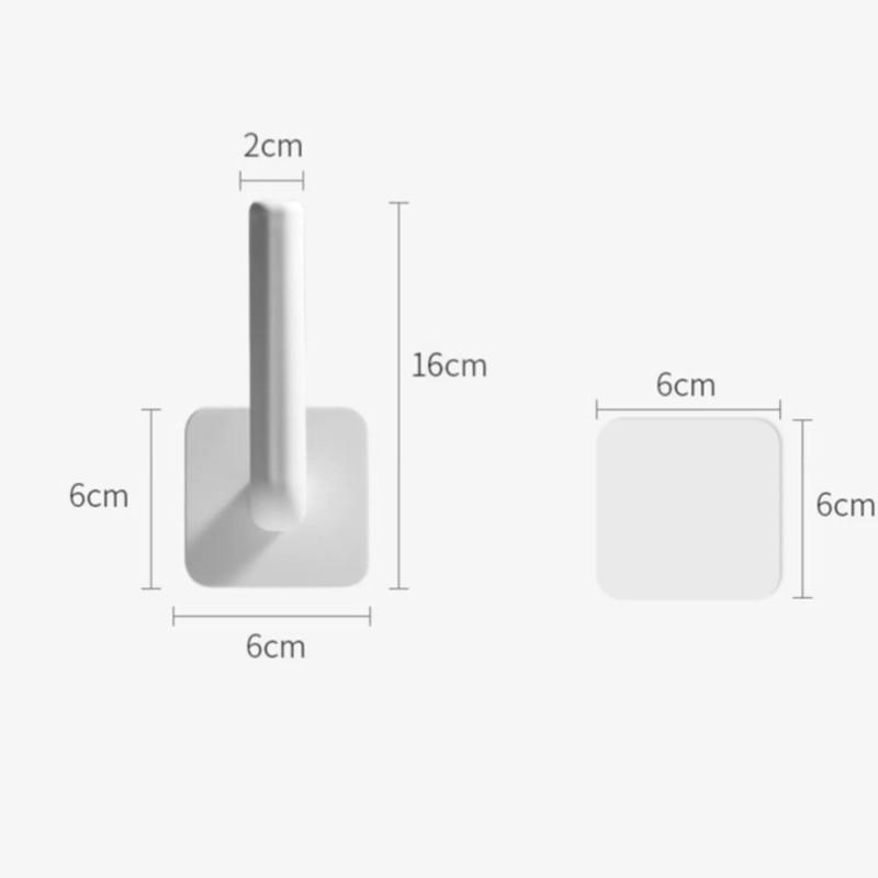 No Trace Sticky Hook Kitchen Roll Paper Organizer Bathroom Storage Rack Hanging Toilet Paper Holder