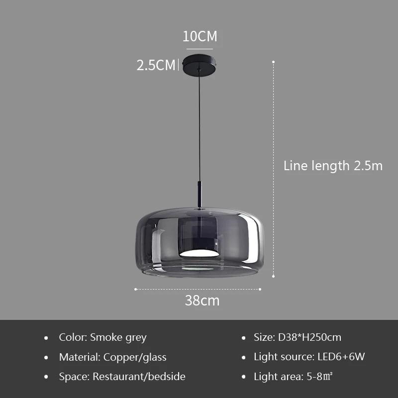 Стеклянный подвесной светильник, роскошный подвесной светильник, светодиодные подвесные светильники в стиле скандинавского стиля, современные светильники для спальни, подвесной светильник