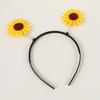 Обруч для волос с декором в виде подсолнечника, весенний дизайн, противоскользящая повязка на голову с зубцами для детей и взрослых, пластиковая легкая повязка на голову