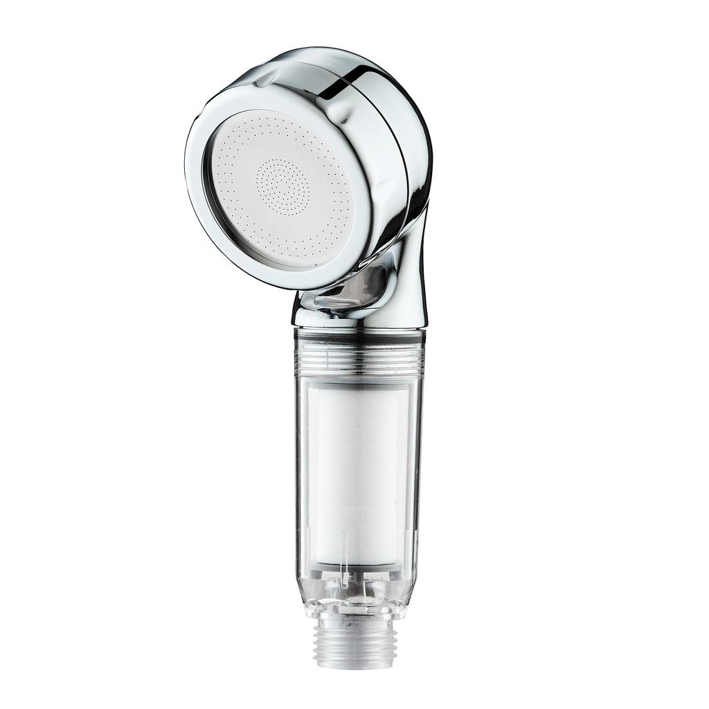 Newest Simple Mini Design Polycarbonate Plastic Spray Handheld Shower Head Visual Filter with PP Cotton for Travel