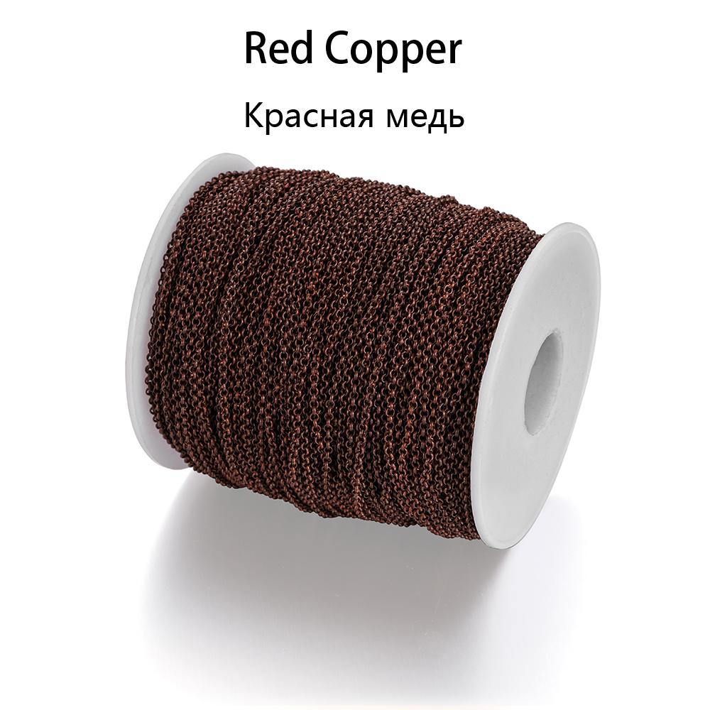 2/5m 2 2.5 5.8mm Gold Plated Necklace Punk O Long Chain Open Link Chains For DIY Jewelry Making Findings Supplies Handmade