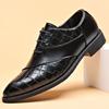 Elegant Pointed Toe Mens Black Shoes Big Size 46 Leather Formal Shoes Gentleman Business Wear Shoes Men Zapatos De Vestir Hombre