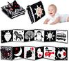 Baby Black and White Bed Wrap Book with BB Is Called Tear Baby Cloth Book Crib Toy