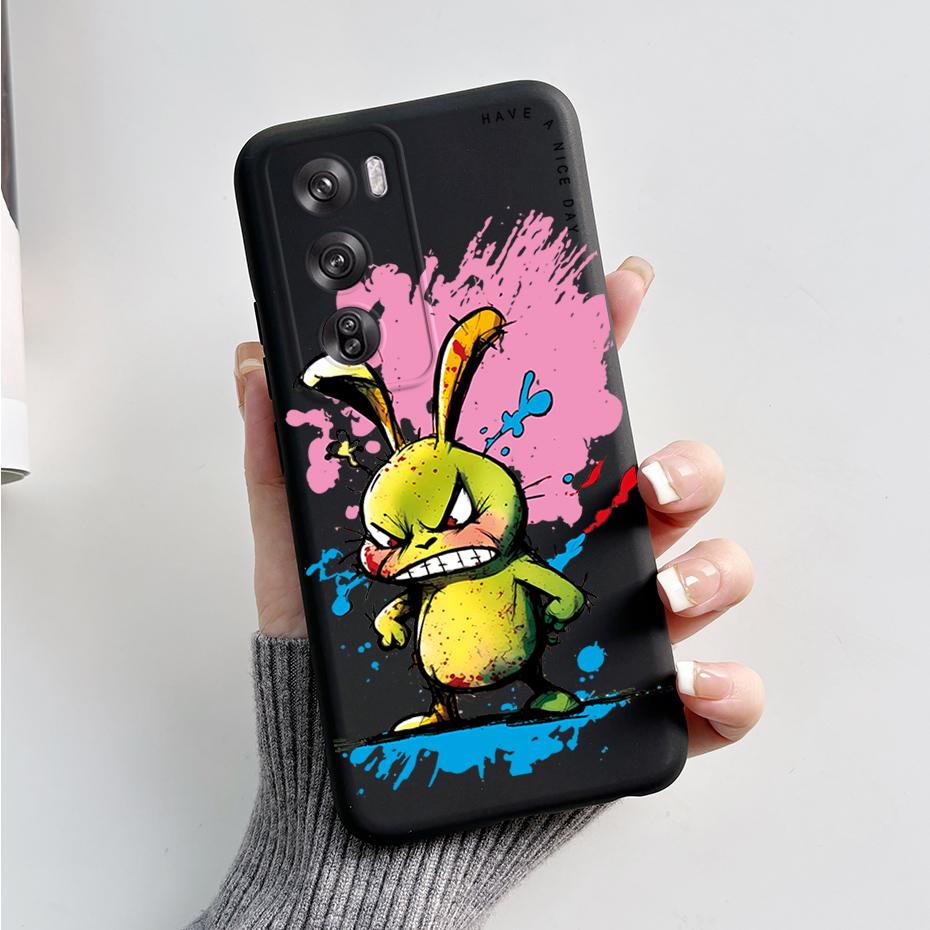 Чехол для Oppo Reno12 Pro 5G CPH2629 Милый Кролик Панда Мягкий Силиконовый Защитный Чехол на Заднюю Панель Для Телефона OPPO Reno 12 Pro 5G 2024