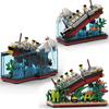 Модель круизного лайнера «Титаник» MOC Разбить пополам Строительные блоки Морская жизнь Рыбы Растения Кирпичи Лодка Наборы Демонстрационные игрушки для сборки