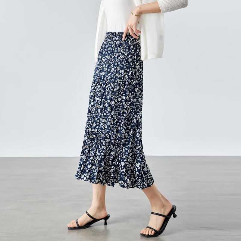 CARBAMMI Floral A-Line Midi Skirt