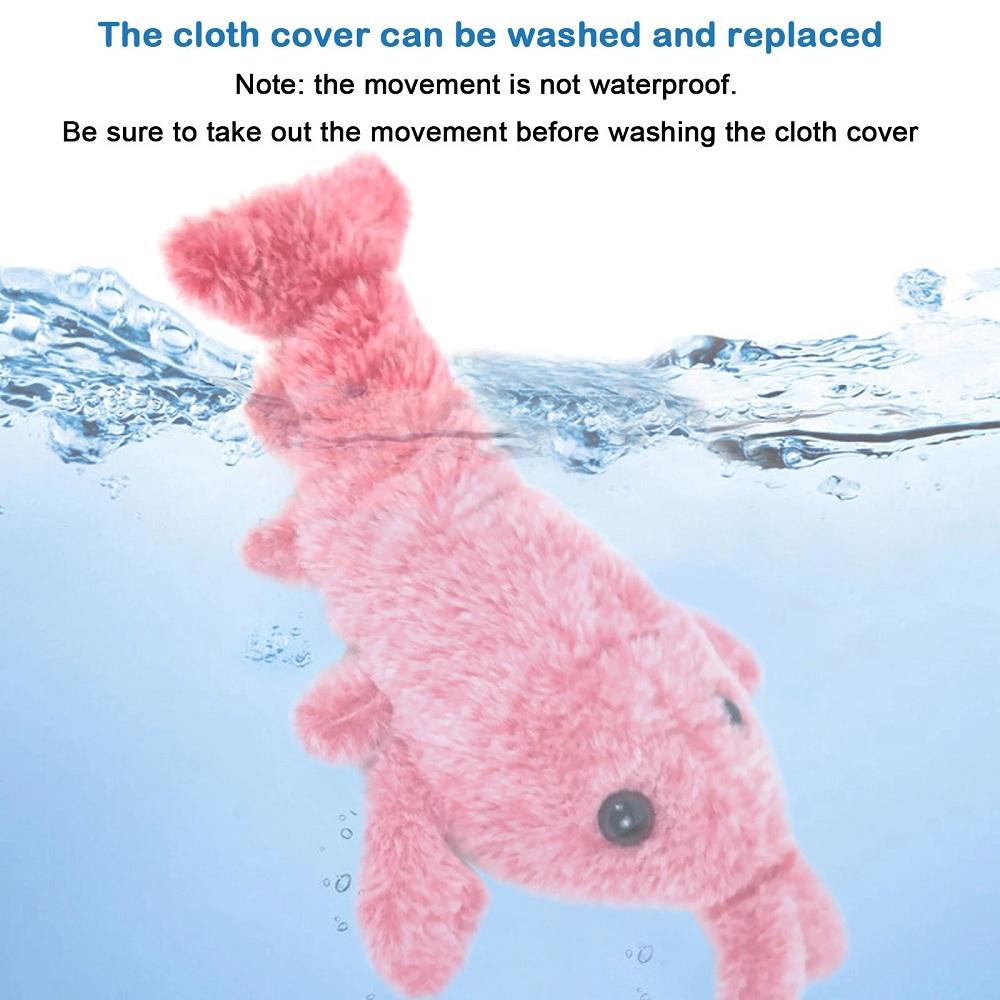 Электрическая игрушка-прыгун для кошек, движущаяся имитация креветок, омаров, электронные плюшевые игрушки для домашних животных, собак, кошек, детская мягкая игрушка в виде животных