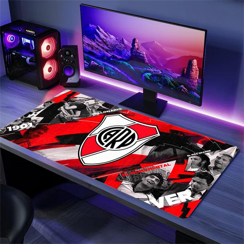 River Plate Mouse Pad, Large Gaming Desk Mat, Non-slip XXL Mousepad for Laptop & Tablet, Mini PC Playmat with Stitched Edges