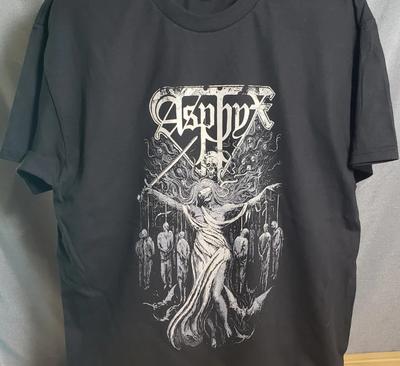 Стиль Винтаж Asphyx Рок-музыка Черный Размер S-4XL Футболка Унисекс PP145 Унисекс Футболка