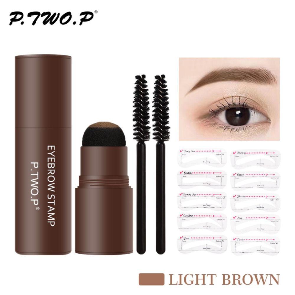 Stencils Eyebrow Pen Brushes One Step Shaping Makeup Set Eyebrow Stamp Brow Stamp Shaping Kit