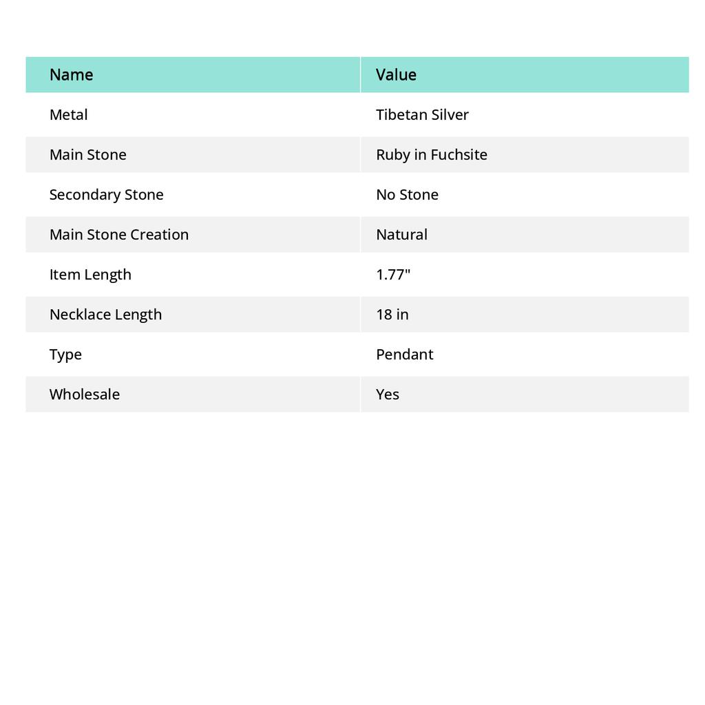 Ruby In Fuchsite Ethnic 925 Sterling Silver Jewelry Pendant 1.77" E6h28