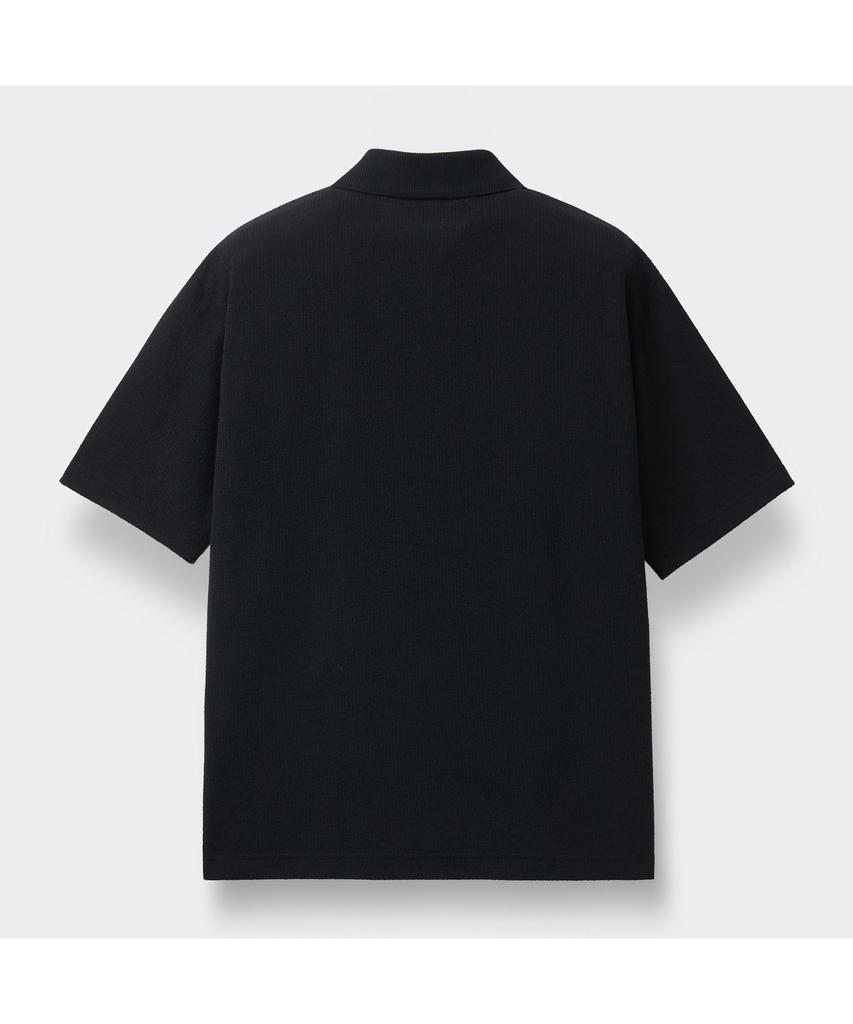 Keoseuuteommellou Black Oversized Fit Polo Cwtam26511Bkx