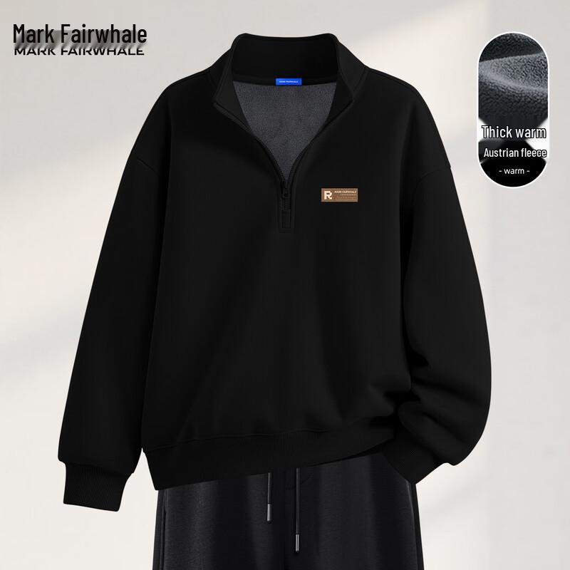 Mark Fairwhale Men's Winter Heavyweight Half-Zip Fleece Sweatshirt