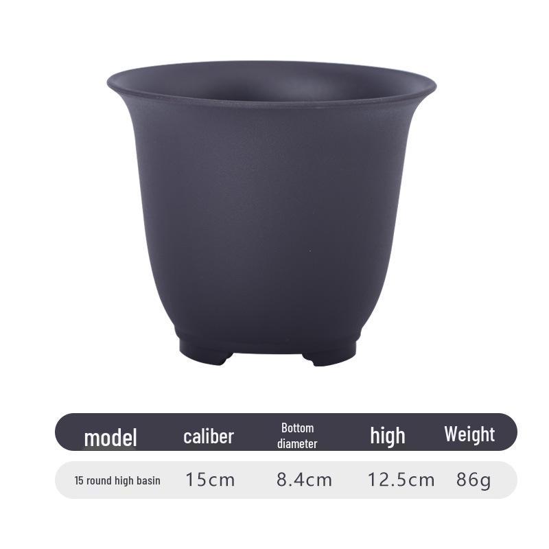 Rectangular Purple Clay Imitation Bonsai Flower Pot for Small Succulents