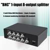 Качественный металлический видеоразветвитель BNC, усилитель-распределитель видео, 1 вход на 8 выходов, обеспечивает четкие сигналы для камеры