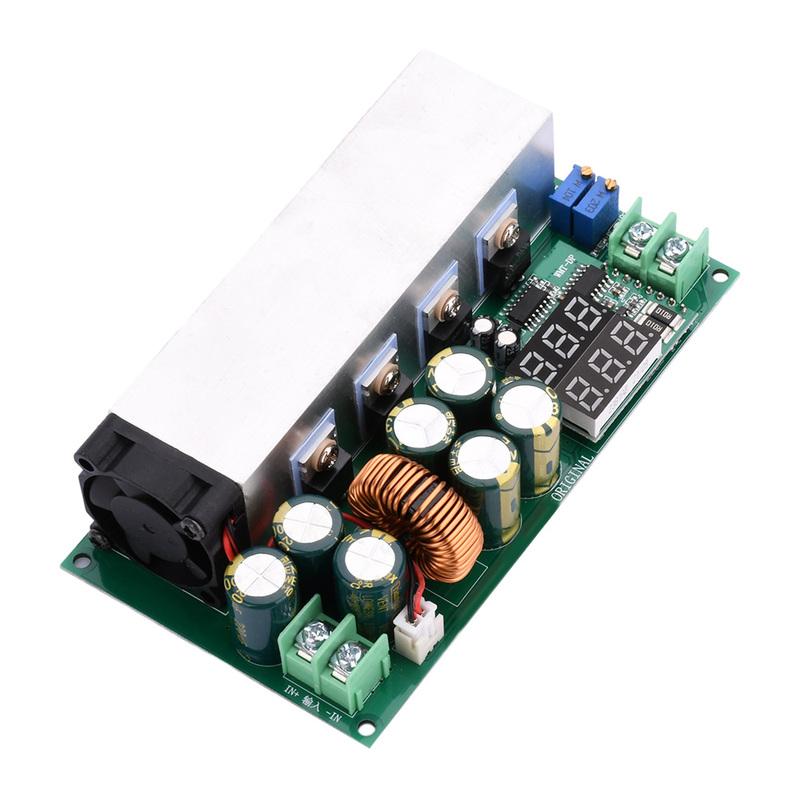 DC12-80V 20A Регулируемый Понижающий Стабилизатор Тока и Напряжения с Дисплеем Напряжения и Тока 600W Понижающий Преобразователь Модуль