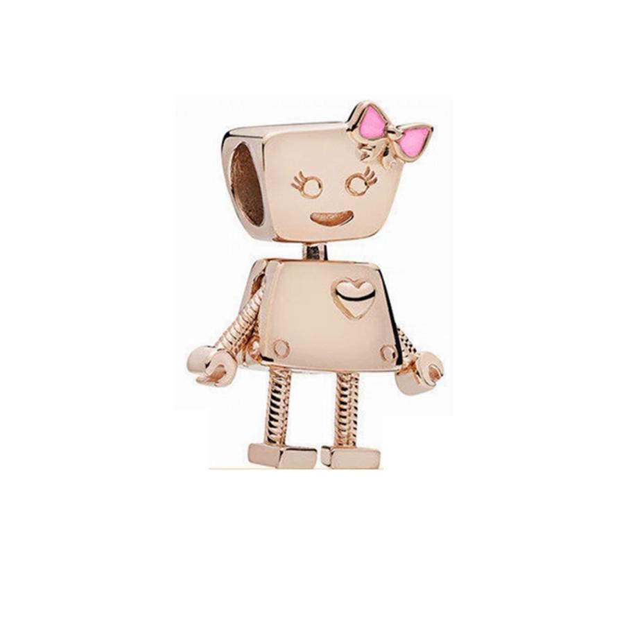 Miniso Блестящая Шарм-бусина с покрытием Rose Gold Шармы Подвески Подлинные Совместимы с медными Браслетами Ожерельями Бусины Идеально Для DIY Украшений Подарок Женщине