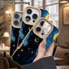 Phone Case: Lambskin 2D Flat Samsung Galaxy A34 A35 M05 M06 S20 S22 S21 FE Plus 5G Protective Case, Starry Night Black Cat, Christmas and Halloween Gi