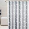 1pc Waterproof Shower Curtain with Hooks Geometric Printed Bath Curtains Water Drop Pattern