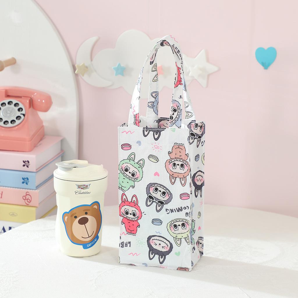 POP MART Waterproof Cup Bag Kettle Bag Student Mini Tote Bag Environmental Protection Bag Umbrella Storage Bag