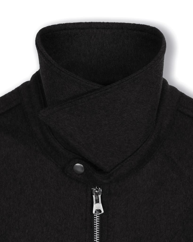 Beslow Cashmere Military Zip-Up Jacket Black
